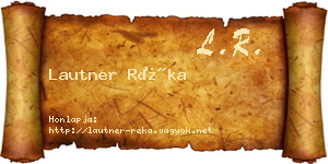 Lautner Réka névjegykártya